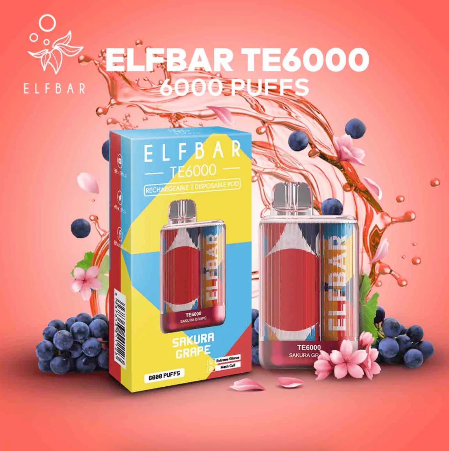 ELFBAR TE 6000 Puffs Vape - VAPE HOUSE