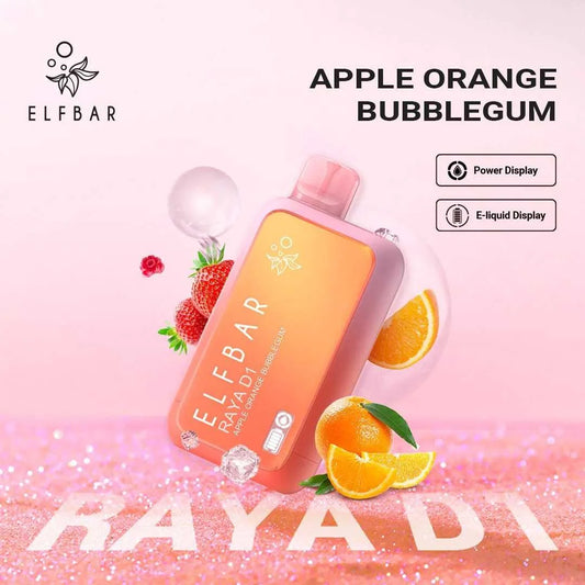 ELF BAR RAYA D1 – 13,000 Puffs (Apple Orange Bubblegum)