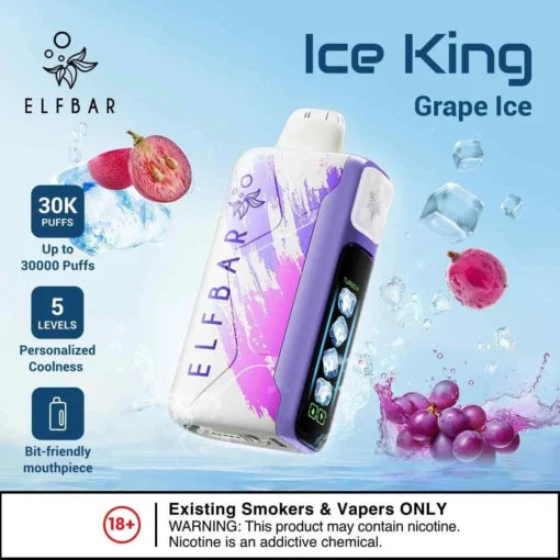 ELF BAR ICE KING (30,000 PUFFS)- GRAPE ICE