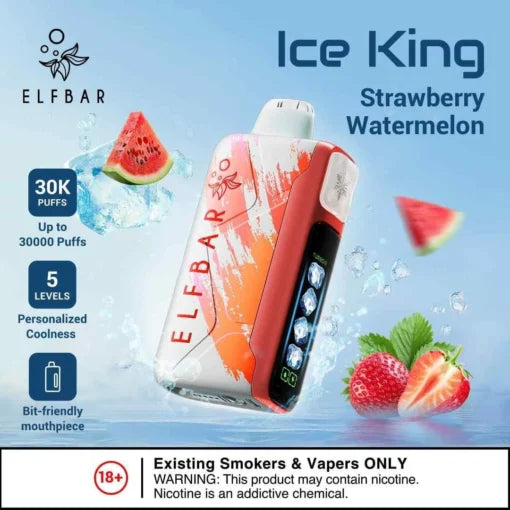 ELF BAR ICE KING 30,000 Puffs - Strawberry Watermelon