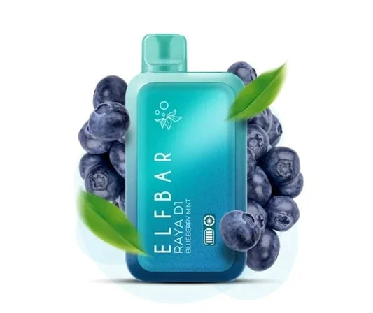 ELF BAR RAYA D1 – Blueberry Mint (13,000 Puffs)