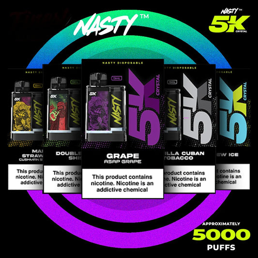 NASTY Crystal 5000 Puffs Vape - VAPE HOUSE