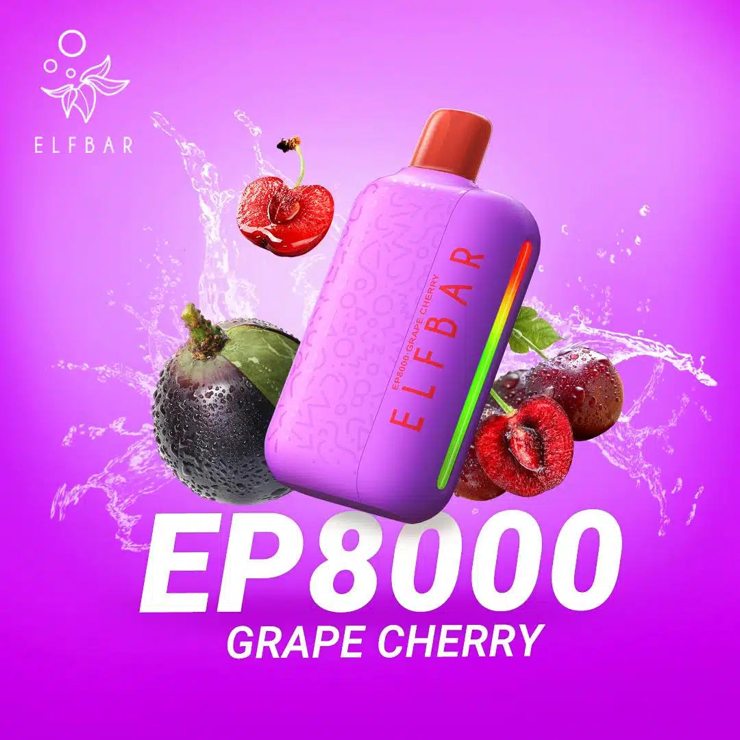 ELFBAR EP 8000 Puffs - Grape Cherry