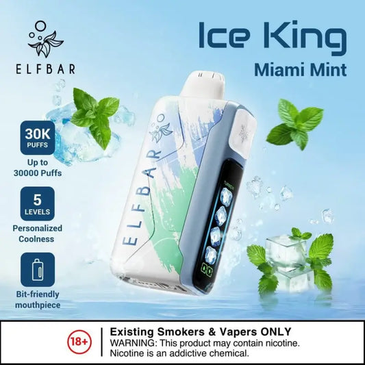 ELFBAR ICE KING 30,000 Puffs - Miami Mint